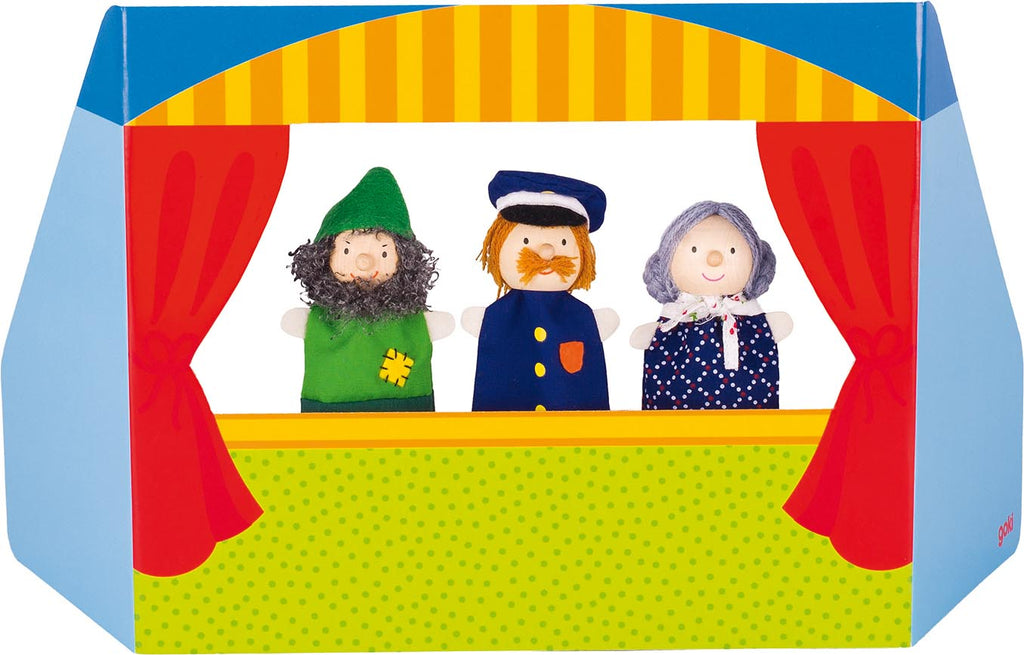 Théâtre de marionettes avec 3 personnages variante 3